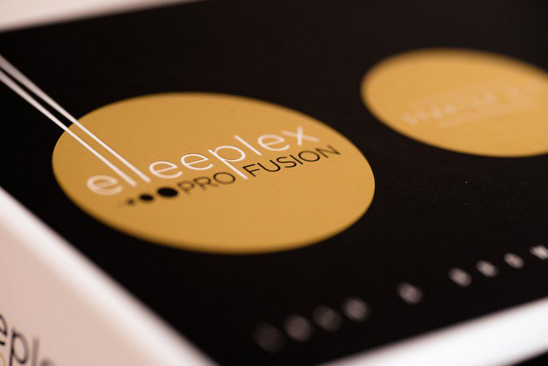 An Elleeplex Pro Fusion Refill Pack from Elleebana, a black and gold box with the Elleebana logo on it.