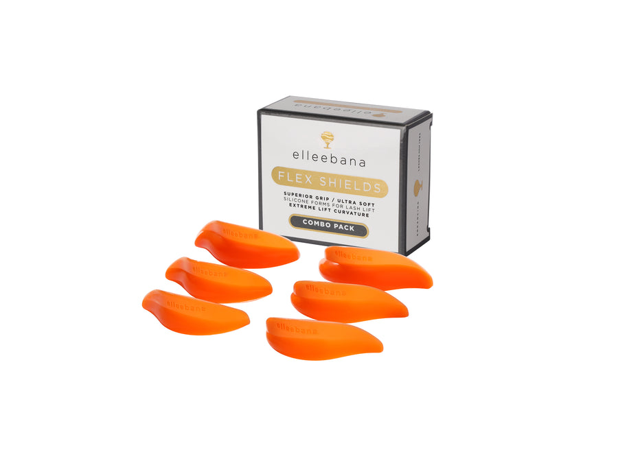 A box of Elleebana Flex Shields for Lash Lifting procedures by Elleebana.