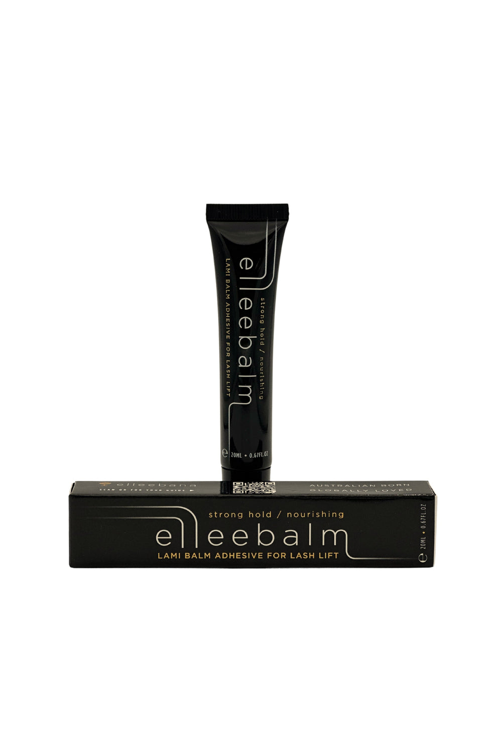 a tube of Elleebana black eyeliner on a white background.