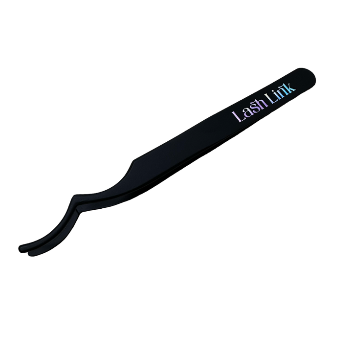 The Lash Link Applicator, a Lash Segment Tweezer from Lash Link, is displayed against a white background with "Lash Link" on the handle. Ideal for precise lash application, it's a must-have for makeup enthusiasts.