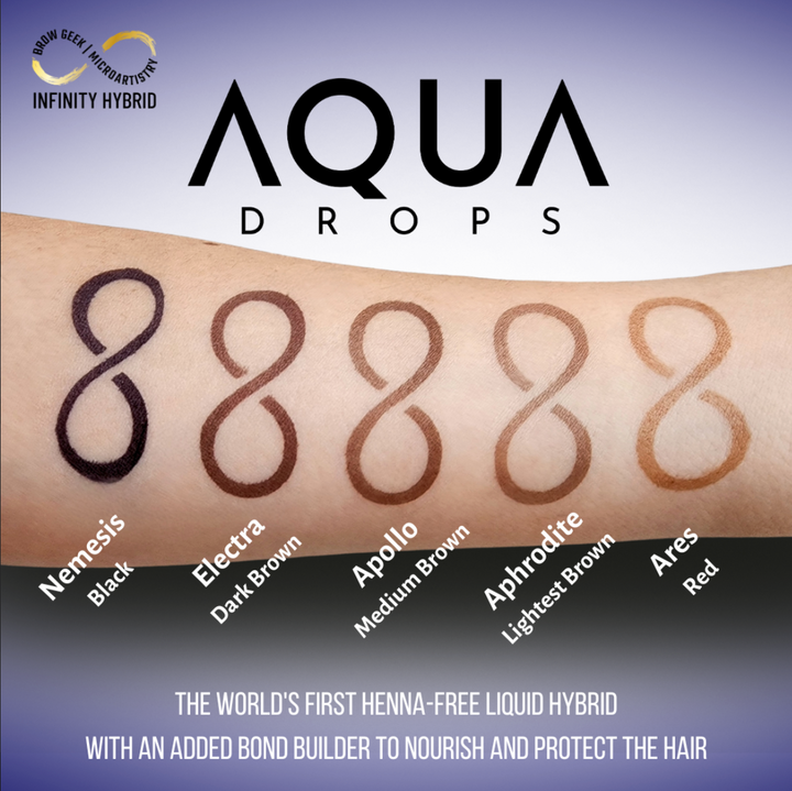 aqua drops liquid hybrid tint Infinity brows