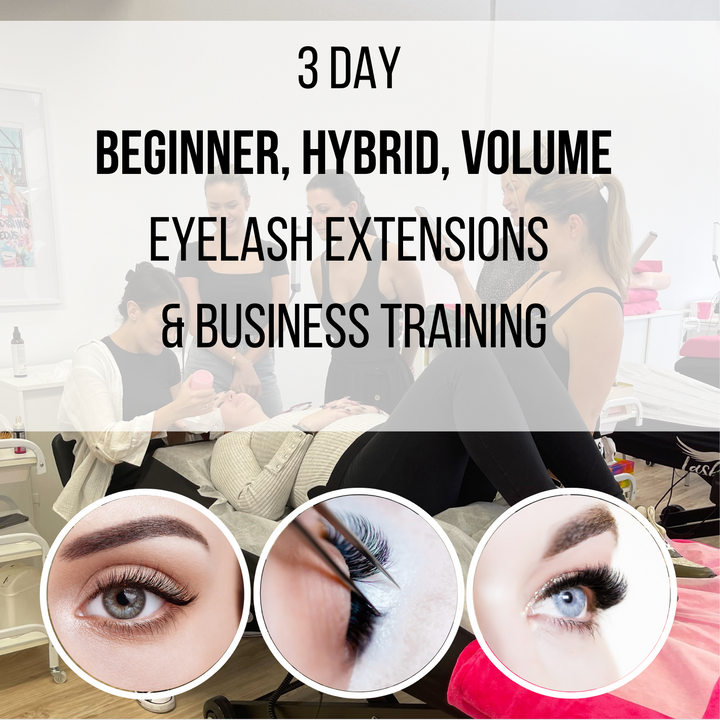 3 day Beginners Eyelash Extension Training & business training by Lash Tribe.