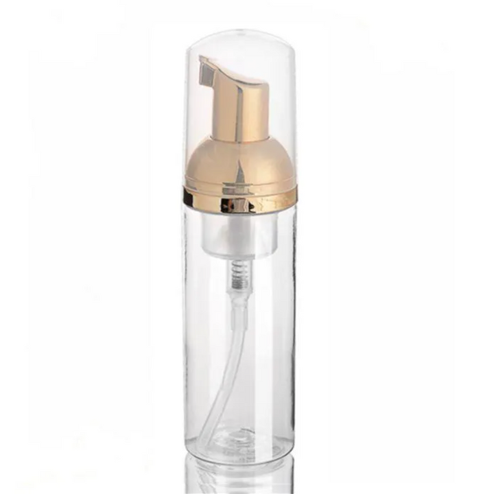 A 50ml Foaming Bottle with a gold lid, by Lash Tribe.