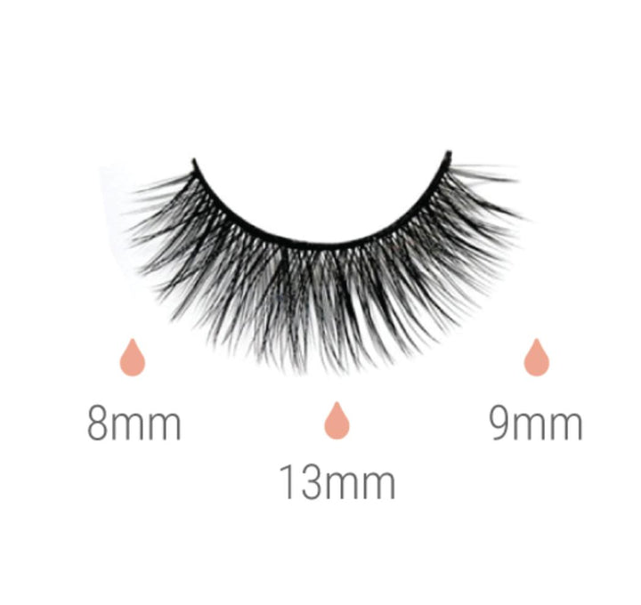 a pair of Silk Magnetic Lashes from Lash Tribe with different sizes and lengths.