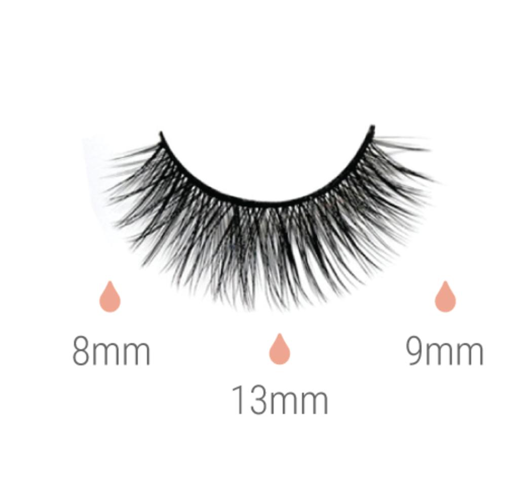 a pair of Silk Magnetic Lashes & Liner Kit from Lash Tribe with different sizes and lengths.