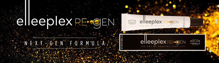 A tube of Elleeplex Re-GEN Lash & Brow Protection System by Elleebana.