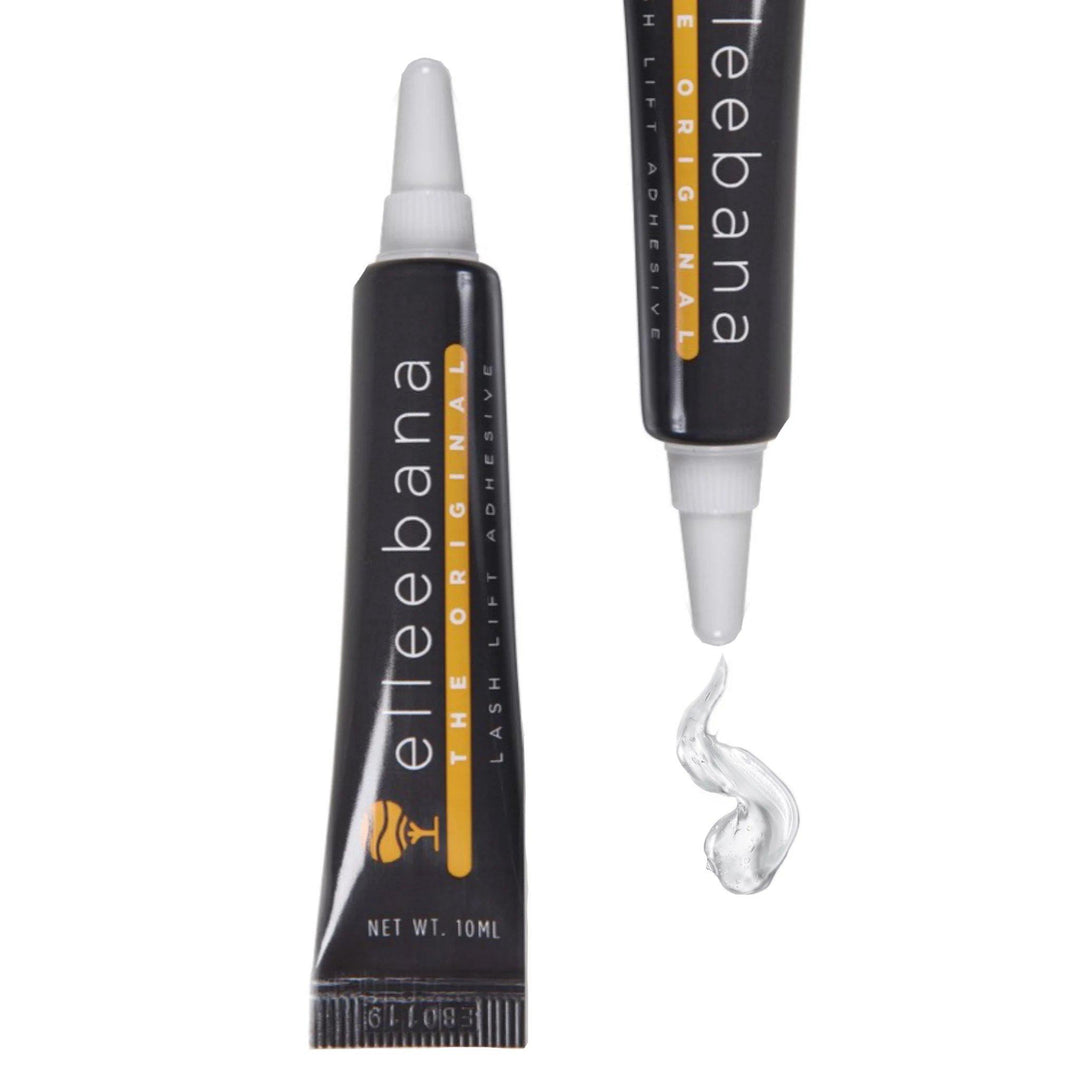 a tube of Original Lash Lift Adhesives by Elleebana on a white background. (Brand Name: Lash Tribe)