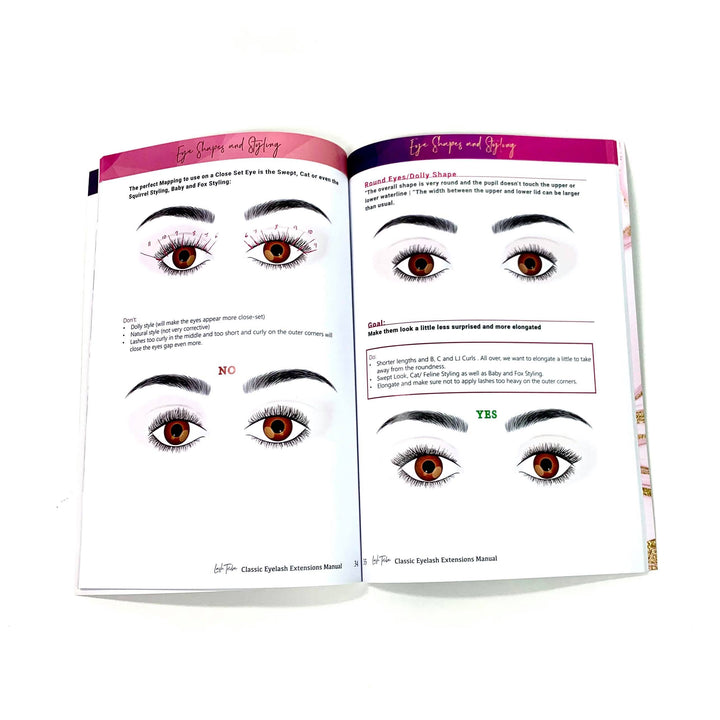 A Lash Tribe book with instructions on how to make eyelashes.
