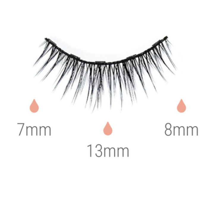 a pair of Silk Magnetic Lashes & Liner Kit with different lengths and thicknesses made by Lash Tribe.