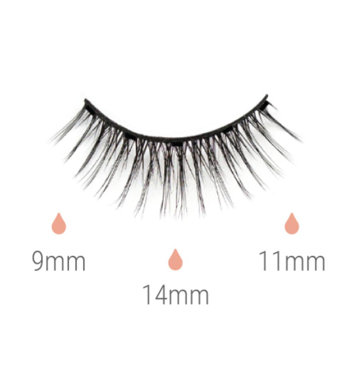 a pair of Silk Magnetic Lashes & Liner Kit with different lengths and thicknesses by Lash Tribe.