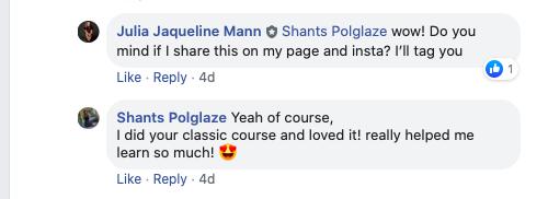 a screenshot of a Lash Tribe Classic Beginners Fundamentals | Online Eyelash Extension Course message.