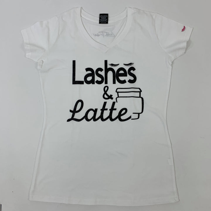 Lashes & Latte T-Shirt-shirt-Lash Tribe