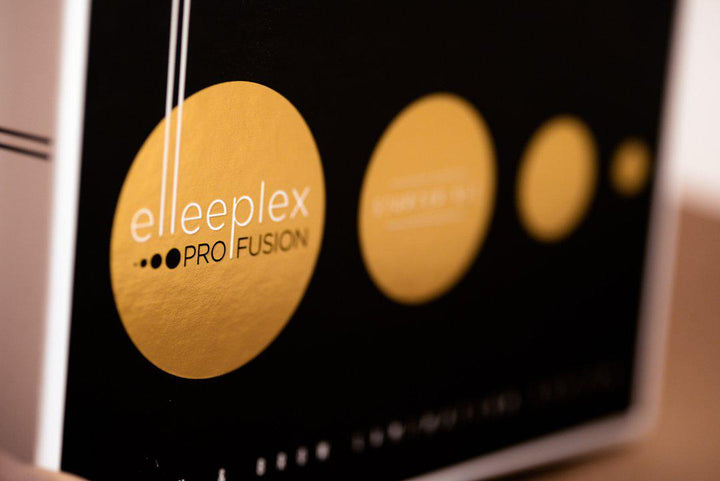 a person holding a box of Elleeplex Pro Fusion Refill Pack by Elleebana.