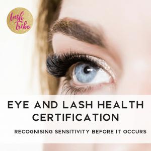 Lash Tribe's Eye and Lash Health 2x Certification Course | Online Lash Course recognises sensitivity before it occurs.