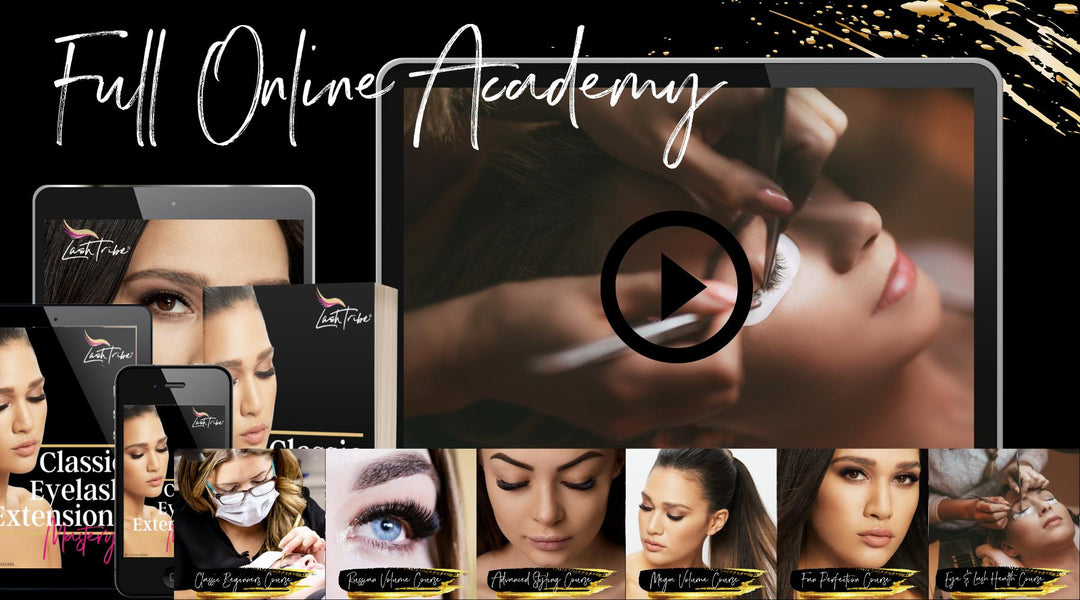 The Lash Tribe MEGA Online Academy for eyelash extensions.