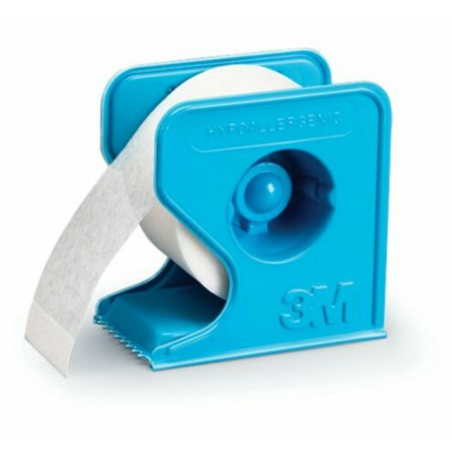 a 3M dispenser with a roll of 3M Micropore Lash Tape.