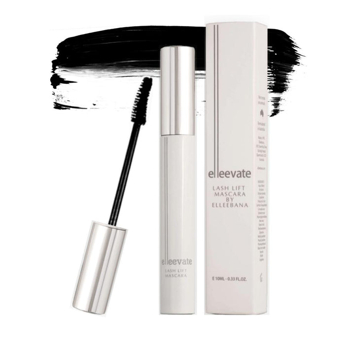 An Elleebana Elleevate Lash Lift Mascara with a white box, perfect for salon sales and lash lift services.