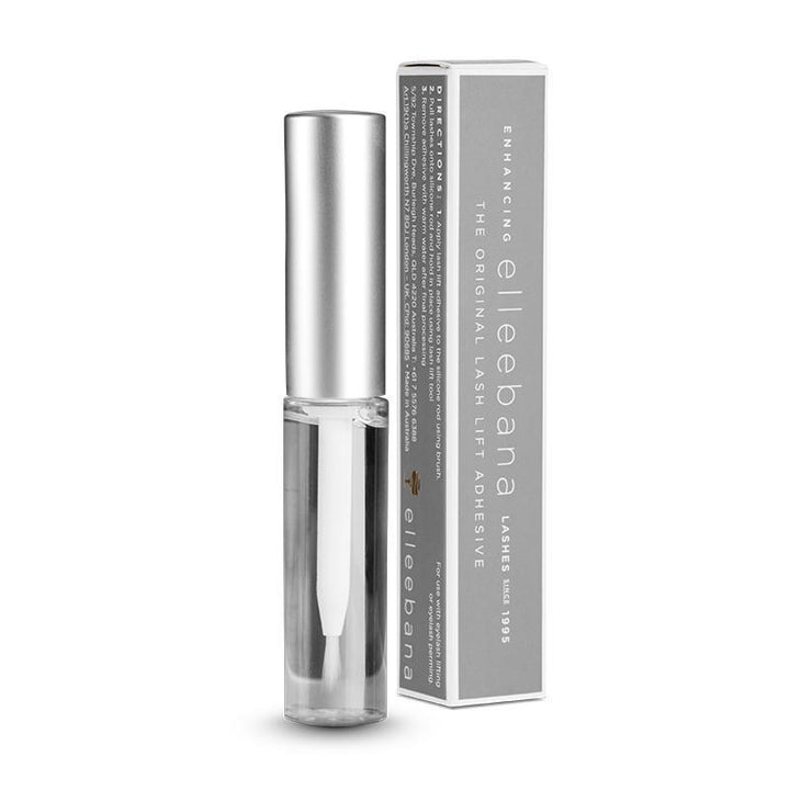 a bottle of Original Lash Lift Adhesives with a box on top by Elleebana from Lash Tribe.